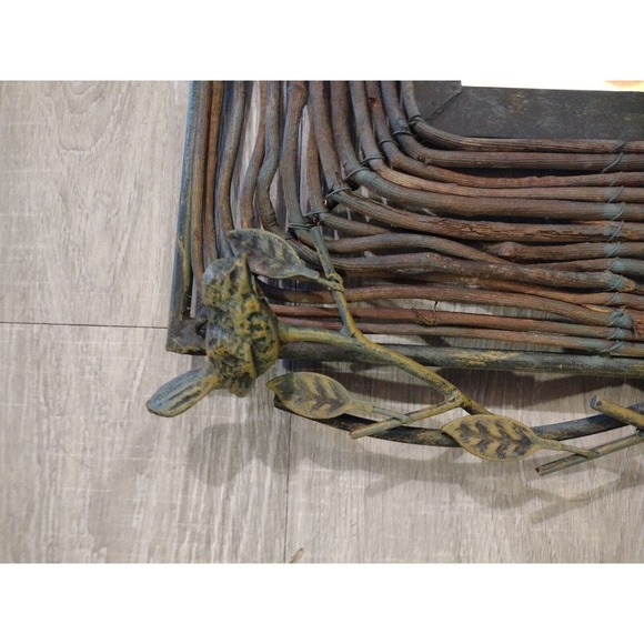 Wrought Iron Rustic Farm House Decor BIRDS Nests Decorative WALL MIRROR 33" Long - Picture 3 of 7